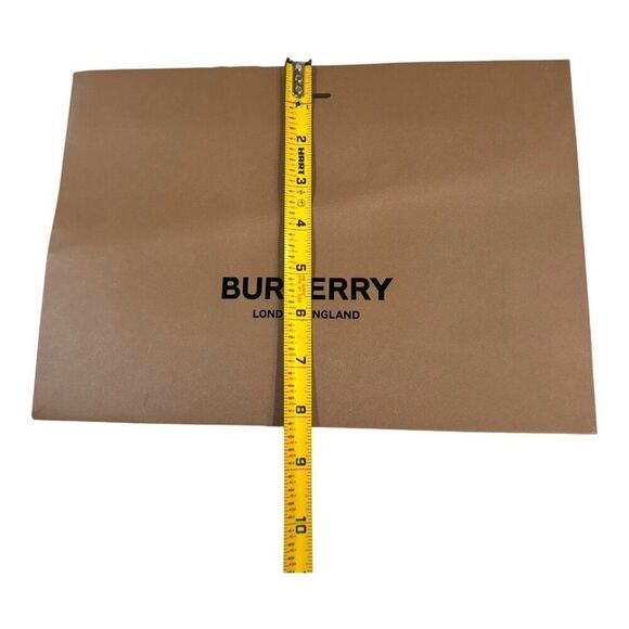 Burberry Paper Shopping Bag 11.75” X 8.25” Long Handles Gift Tote Authentic Bag - Picture 6 of 6